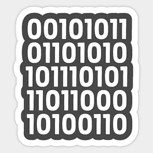 Programmer binary code Sticker